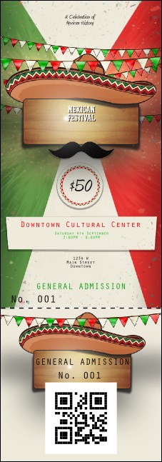 Mexican Fiesta QR Event Ticket