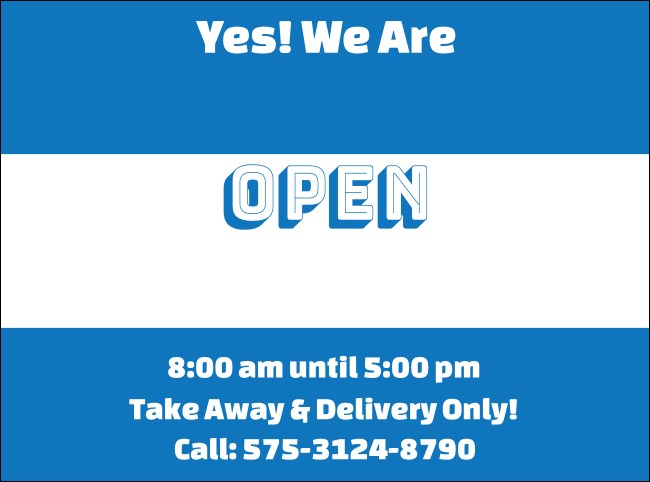 Open for Delivery Flyer