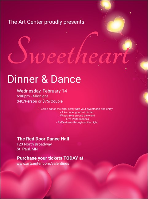 Valentines Day Lovehearts Flyer Product Front