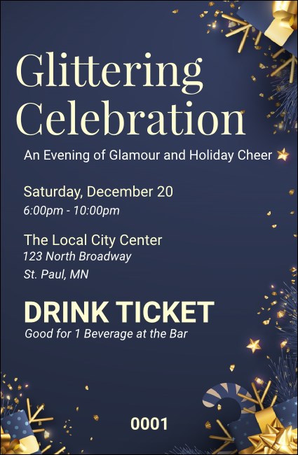 Glittering Celebration Drink Ticket