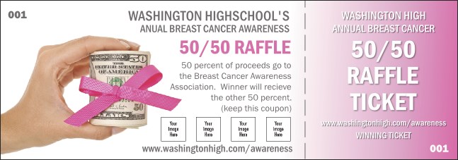 Money Ribbon Raffle Ticket