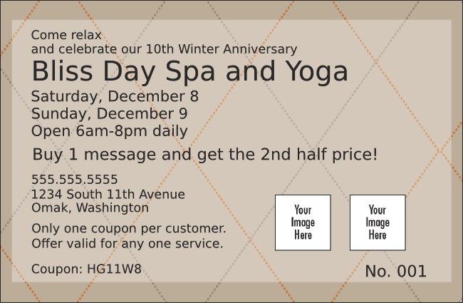 Argyle Coupon 2 Product Front