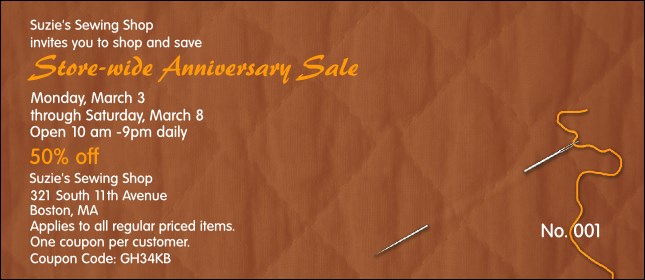 Quilting and Sewing Coupon 2 Product Front