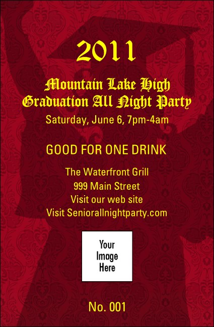 Cap and Gown Drink Ticket Logo