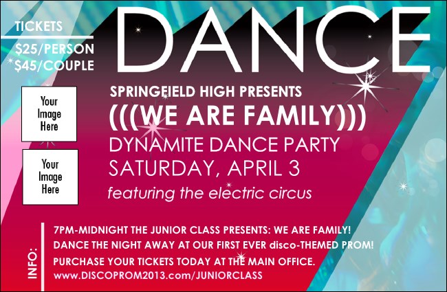 Dance Spotlight Drink Ticket Product Front