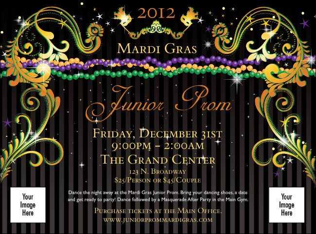 Mardi Gras Beads Flyer Product Front