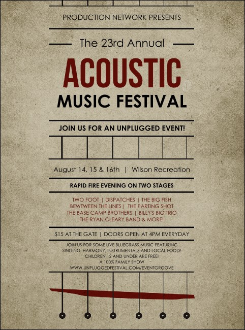 Acoustic Strings Flyer Product Front