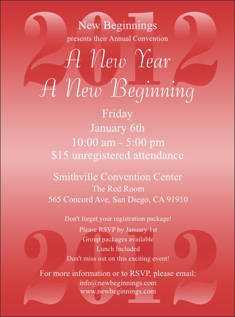 Year Flyer (Red) Product Front