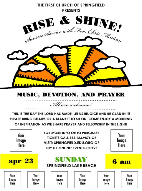 Sunrise Retro Logo Flyer Product Front