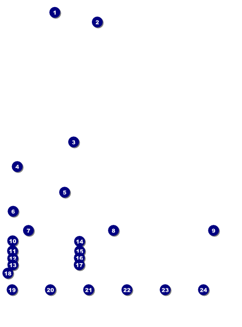 American Football Blue Logo Flyer Front Field Markers