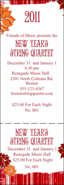 Winter 2011 General Admission Ticket Product Front