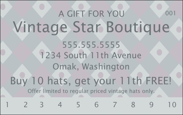Silver Diamond Loyalty Card