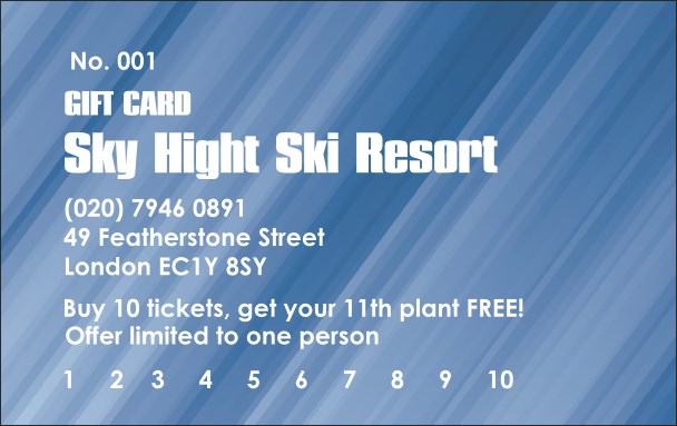 Blue Stripes Loyalty Card