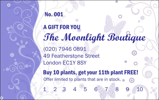 Butterfly Loyalty Card
