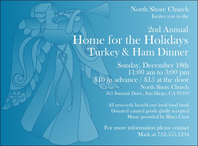 Christmas Angel Invitation 001 Product Front