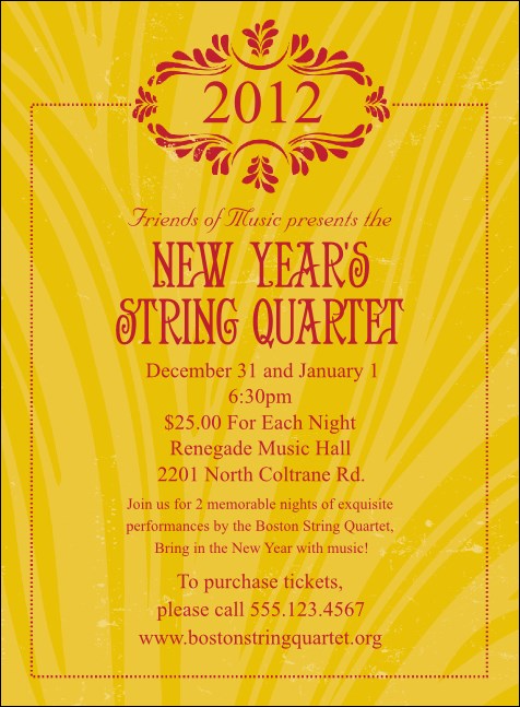 Year Gold Semi-Formal Invitation Product Front