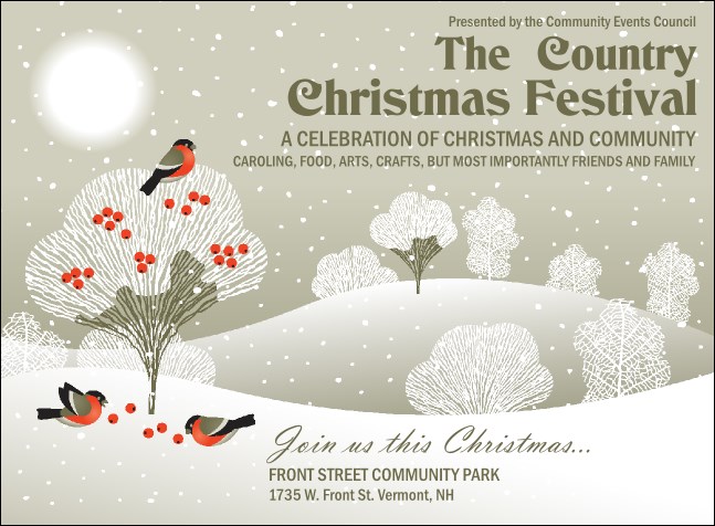 Winter Bird Invitation Product Front