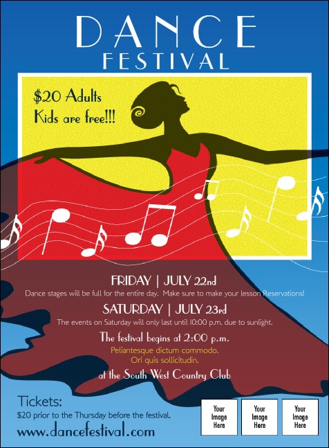 Dance Festival Invitation Product Front