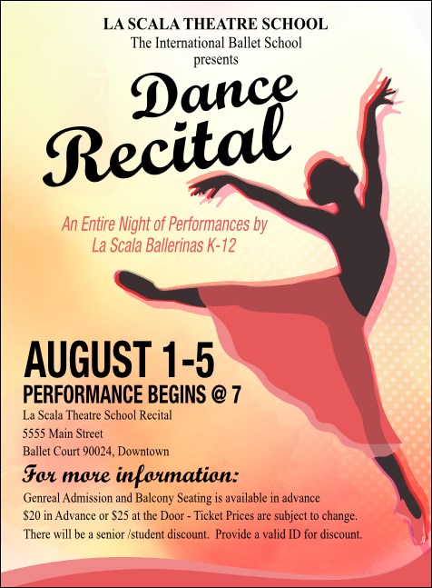 Dance Silhouette Invitation Product Front