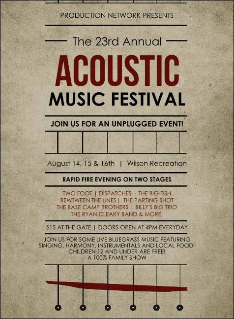 Acoustic Strings Invitation Product Front