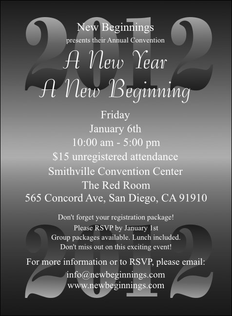 Year Invitation (Black) Product Front