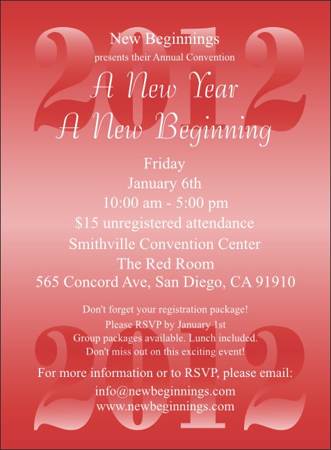 Year Invitation (Red) Product Front