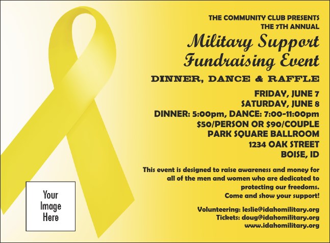 Yellow Ribbon Invitation Product Front