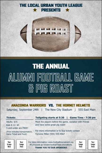American Football Blue Poster Product Front