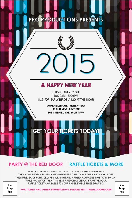 Year Neon Lights Poster Product Front