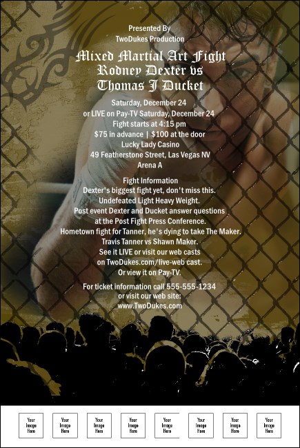 Mixed Martial Arts Poster (Green) Product Front