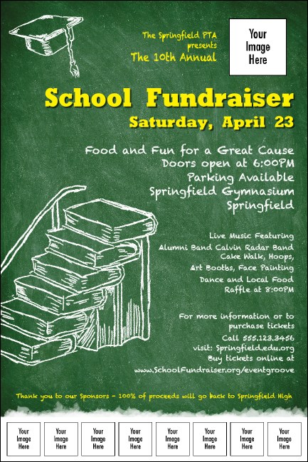 Education Chalk Board Logo Poster Product Front