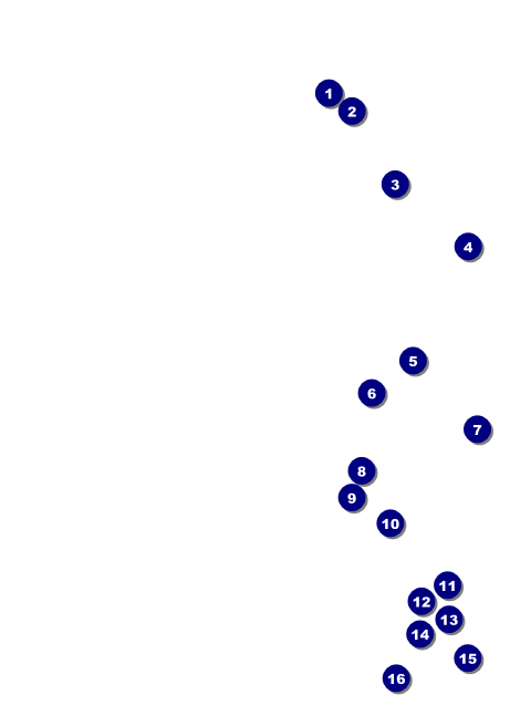 Classic Black Pinstripe Postcard Front Field Markers