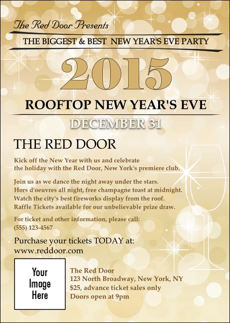 Gold Glitter Post Card Product Front