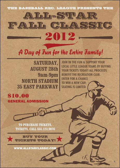 All-Star Retro Baseball Postcard Product Front