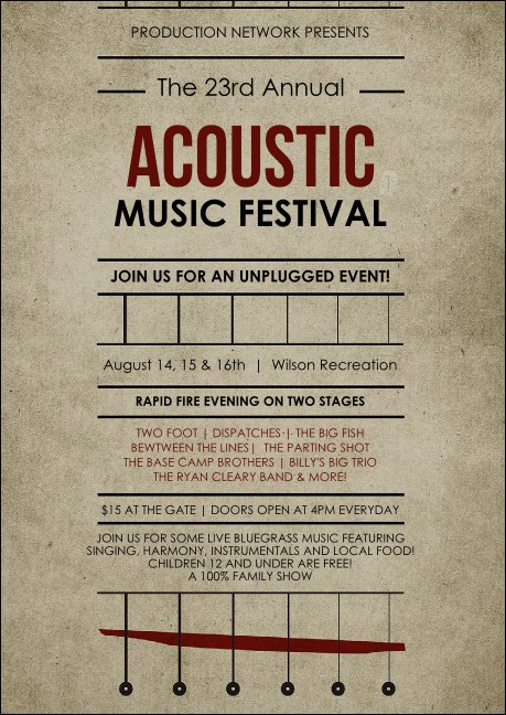 Acoustic Strings Postcard Product Front