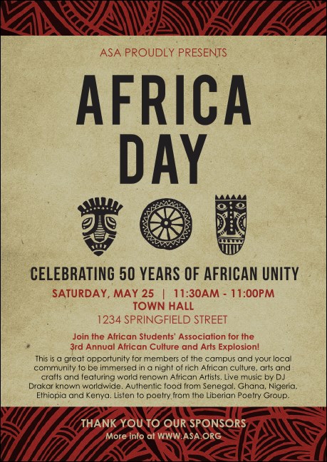 African Theme Postcard Product Front