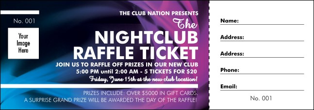 Fractal Wave Raffle Ticket Product Front