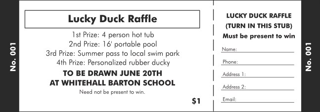 All Purpose Raffle Ticket 003 Product Front