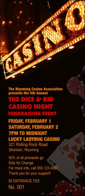 Casino Night VIP Pass VIP Pass Product Front