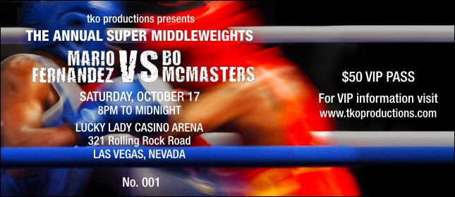 Boxing VIP Pass Product Front