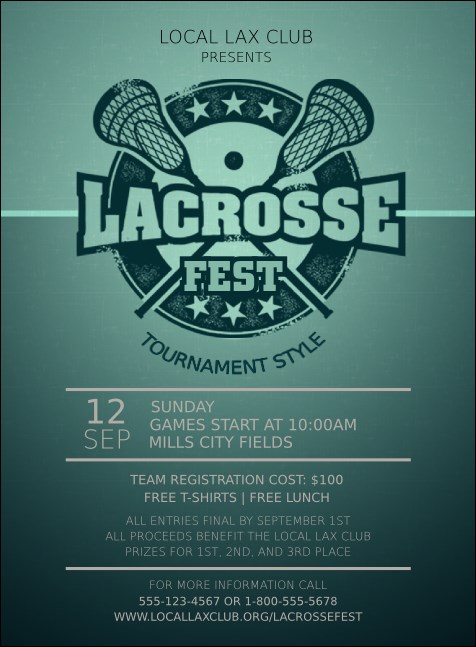 Lacrosse Invitation Product Front