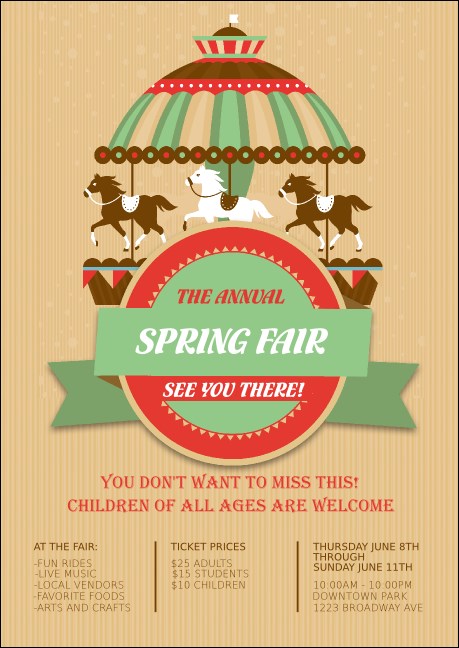 Merry Go Round Postcard Product Front