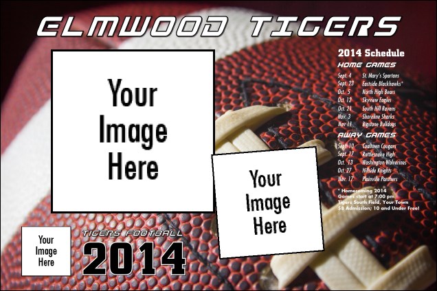 American Football Schedule Poster Product Front