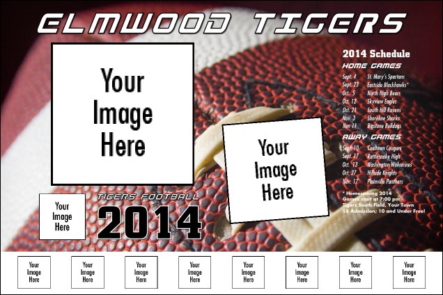 American Football Schedule Logo Poster Product Front