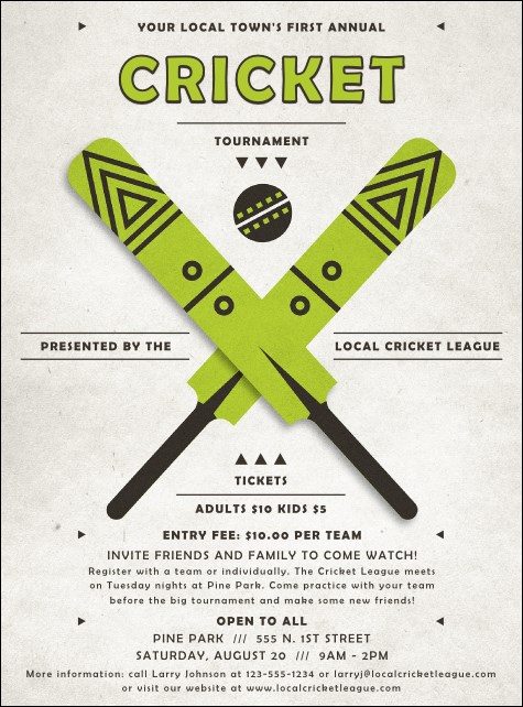Cricket Flyer Product Front