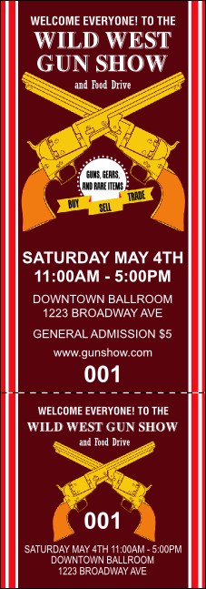Gun Show Event Ticket Product Front