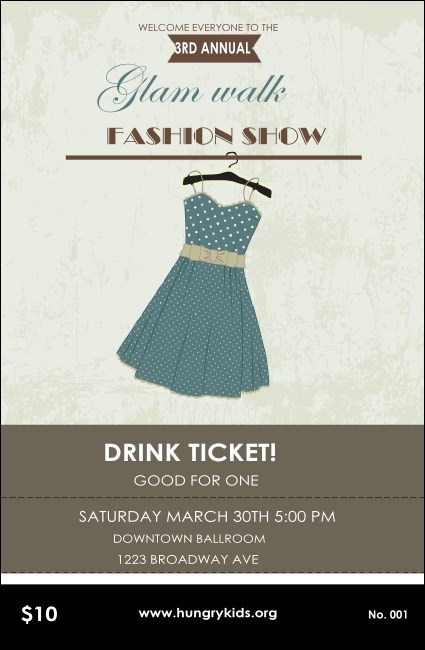 Dress Drink Ticket Product Front