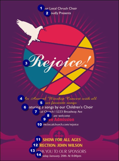 Spiritual Music Invitation Product Front