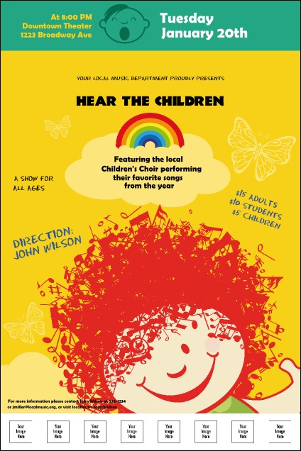 Children's Music Logo Poster Product Front