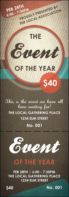 All Purpose Circle Event Ticket Product Front